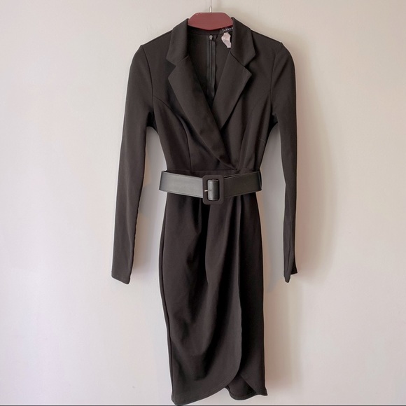 Ya Ya & co women’s black belted blazer dress - size small - Picture 1 of 15
